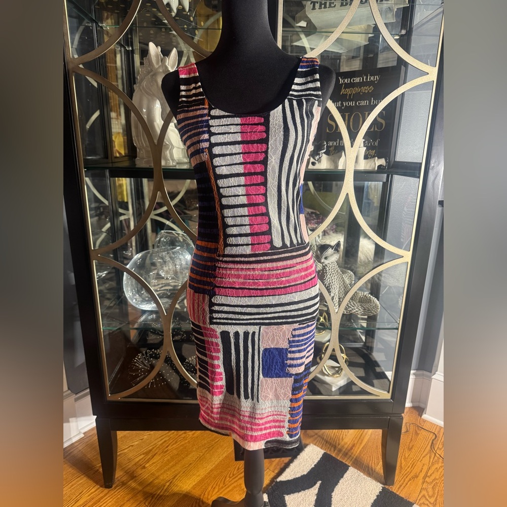 Bar III Black Sheath Mini Dress Sleeveless Scoop Neck